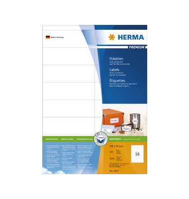 Etiketten Premium 4427, weiß 105x35mm, rechteckig, 