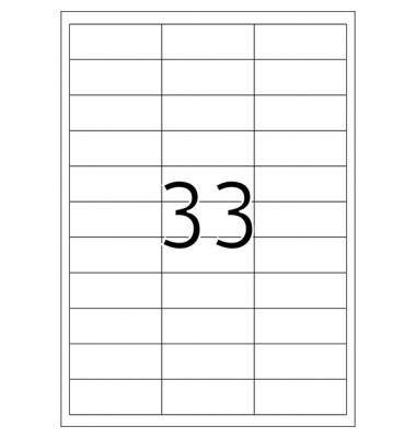 Etiketten Premium 4613, weiß 66x25,4mm, rechteckig, 