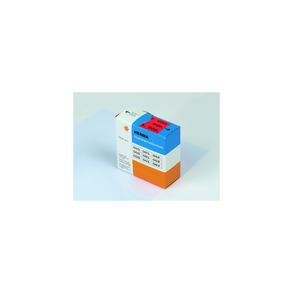 4008705048026 - Nummernetiketten dreifach 0-999 rot schwarz 10 x 22mm 4802 4008705048026 1000 Stück