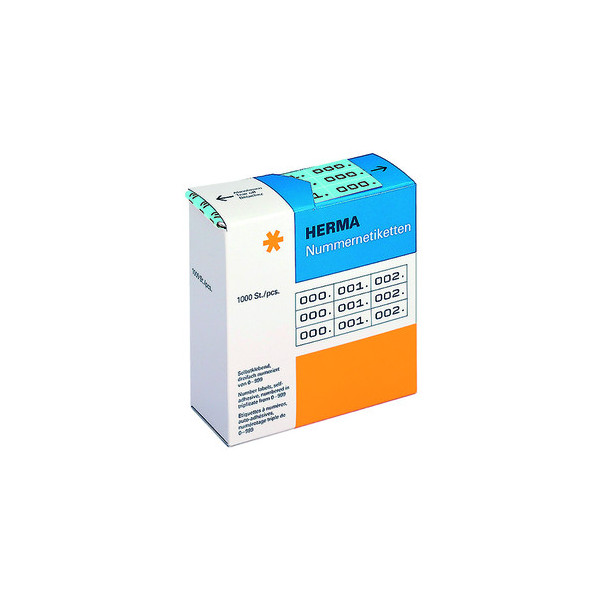 4008705048033 - Nummernetiketten dreifach 0-999 blau schwarz 10 x 22mm 4803 4008705048033 1000 Stück