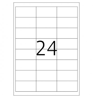 Etiketten Special 4820, weiß 66x33,8mm, rechteckig, 