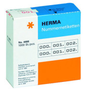 Nummernetiketten zweifach 0-999 rot zweifach 4886