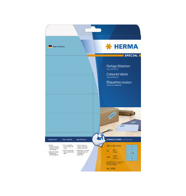 Etiketten BLAU 5060 105 x 42 mm 280 Stück Etiketten BLAU 5060 105 x 42 mm 280 Stück