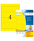 selbstklebende Rückenschilder A4 Etiketten 5096 gelb breit/kurz 61x192mm (BxH) selbstklebend permanent 