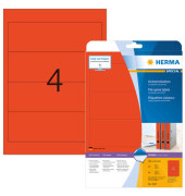 selbstklebende Rückenschilder A4 Etiketten 5097 rot breit/kurz 61x192mm (BxH) selbstklebend permanent 
