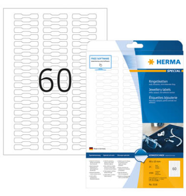 Preisauszeichnungsetiketten weiß 49 x 10mm 5116 1500 Stück Preisauszeichnungsetiketten weiß 49 x 10mm 5116 1500 Stück