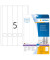selbstklebende Rückenschilder A4 Etiketten 5130 weiß schmal/lang 38x297mm (BxH) selbstklebend permanent 