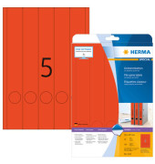 R&uuml;ckenschilder Special 5132, rot, schmal/lang, 38x297mm, selbstklebend, permanent 