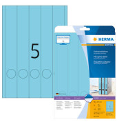 R&uuml;ckenschilder Special 5133, blau, schmal/lang, 38x297mm, selbstklebend, permanent 