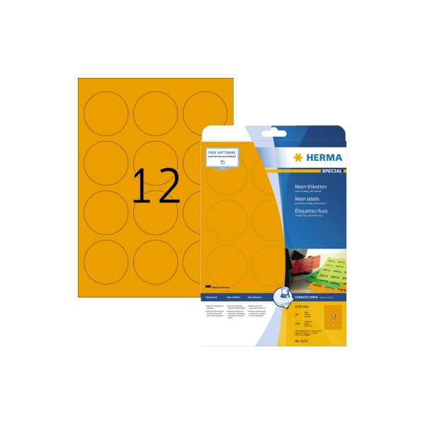 4008705051538 - Markierungspunkte Special 5153 neonorange Ø 60mm 4008705051538 240 Stück