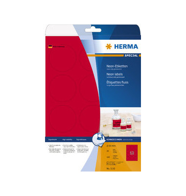 Markierungspunkte Special 5156, neonrot, &Oslash; 60mm