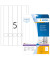 selbstklebende Rückenschilder A4 Etiketten 5158 weiß schmal/lang 34x297mm (BxH) selbstklebend permanent 