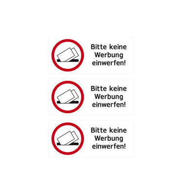 Etiketten Bitte keine Reklame wetterfest 5738 Etiketten Bitte keine Reklame wetterfest 5738