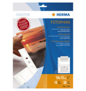 Prospekthüllen A4 fotophan weiß 10 x 15cm quer