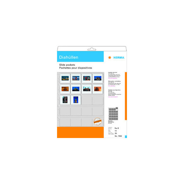 4008705076982 - 7698 Archivierung -Dia- Diahüllen 5x5  10 Blatt klar matt                   7698 7698 4008705076982
