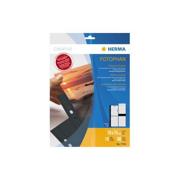 4008705077859 - 7785 Archivierung -Foto- fotophan 10x15 hoch 10 Blatt schwarz            7785 7785 4008705077859