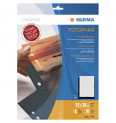 Prospekthüllen Fotophan 7788 beidseitig bestückbar, mit Beschriftungsetiketten in jeder 10-Blatt-Packung, A4 klar glatt, oben of