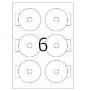 Etiketten für Mini CD weiss Ø 78mm 8619