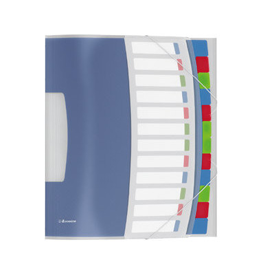 Ordnungsmappe Vivida 624030, 12-teilig blanko, farbig/transluzent, A4, 12 F&auml;cher