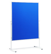 Moderationstafel, 120x150cm, Filz + Filz (beidseitig), pinnbar, blau + blau