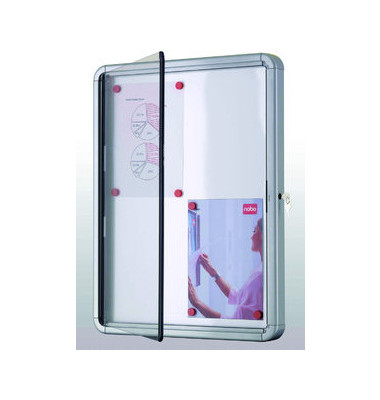 Schaukasten Premium Plus 1902557, 4xA4 (A2), weiß/grau, magnetisch