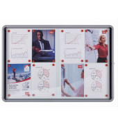 Schaukasten Premium Plus 1902569, 8xA4 (A1), weiß/grau, magnetisch