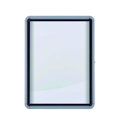 Schaukasten 19025 9 x A4 Metallrückwand weiß, grau magnetisch
