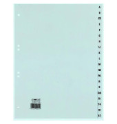 Kunststoffregister 25240481, A bis Z, A4, 110µm, graue Taben, 20-teilig