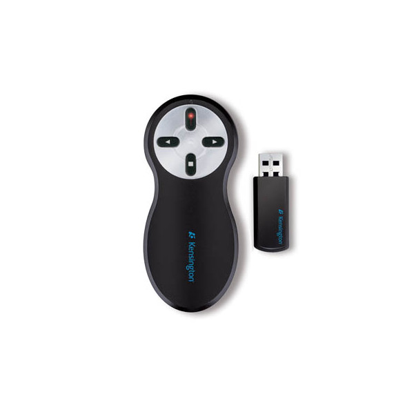 0085896333746 - Wireless Presenter 33374EU roter Laserpointer Klasse 2 Reichweite bis 20 m 4 Tasten USB-Empfänger schwarz-silber inkl Batterien