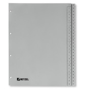 Kunststoffregister 721308, 1 bis 52, A4, 110µm, graue Taben, 52-teilig