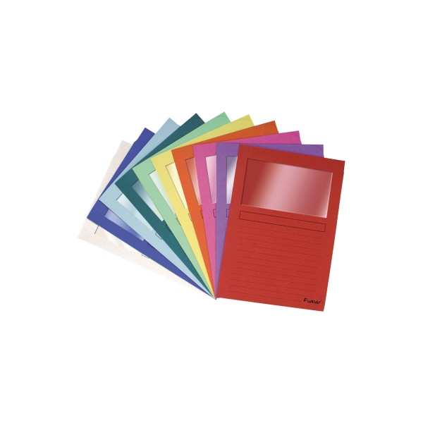 3130630501008 - Sichtmappen Forever 50100E A4 farbig sortiert Recyclingkarton 130g 3130630501008 100 Stück