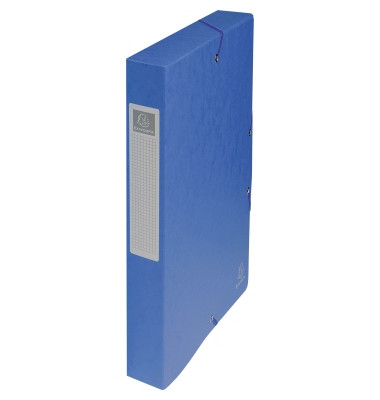 Heftbox Exabox 50402E, A4 blau, 4cm F&uuml;llh&ouml;he, Karton 600g