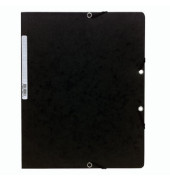 Eckspannmappe 5561E, A4 schwarz Karton 400g