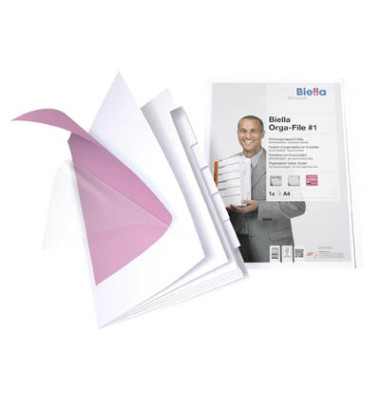 Pr&auml;sentations-Ordnungsmappe Orga-File 0324406.01, 6-teilig blanko, wei&szlig;, A4, 6 F&auml;cher