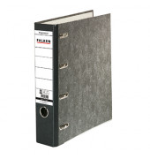 Doppelordner S70 11285426, 2xA5 quer 70mm breit Karton,  mit Wolkenmarmor-Papierbezug Wolkenmarmor schwarz