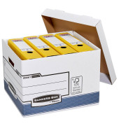 Archivbox Bankers Box 0026101, A4, wei&szlig;/blau, innen 39x33,3x28,5cm (TxBxH), Karton