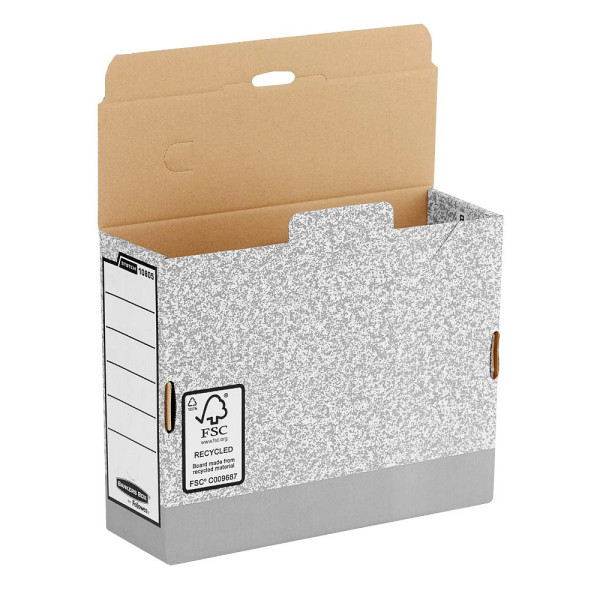 0043859645084 - Archivbox Bankers Box 1080501 A4 grau weiß innen 325x10x26cm (TxBxH) Karton 0043859645084 Fellowes