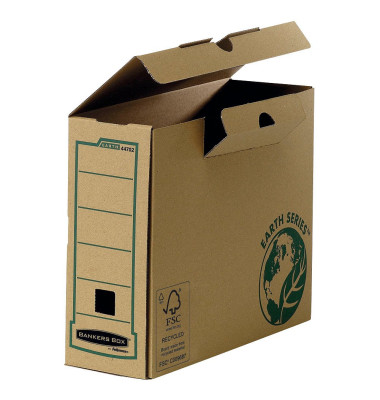 Archivbox Earth Series 4470201, A4, braun, innen 31,5x10x25cm (TxBxH), Karton