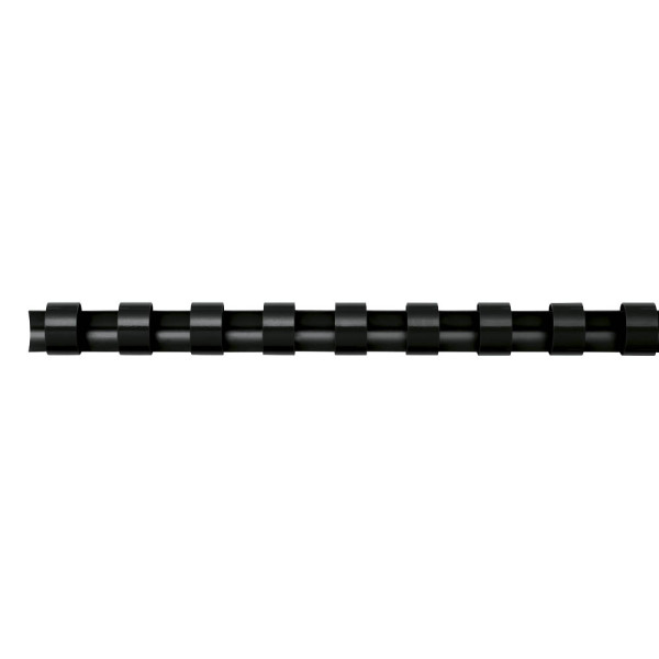 0077511534690 - Plastikbinderücken 5346907 schwarz US-Teilung 21 Ringe auf A4 14mm 0077511534690 5346907 100 Stück