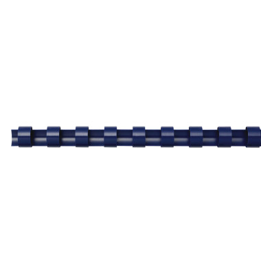 Plastikbinderücken 5347106 blau US-Teilung 21 Ringe auf A4 16mm
