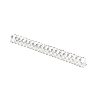 Plastikbinder&uuml;cken 5347803, US-Teilung, 21 Ringe auf A4, wei&szlig;, 22mm