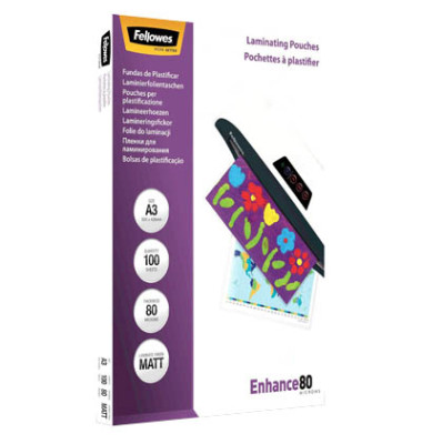 Laminierfolien Enhance80 5452003, A3, 297x420mm, 80mic x2, matt