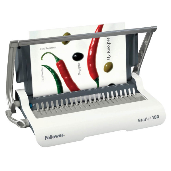 0043859651238 - Plastikbindegerät Star+150 gr sw f150Bl A4 manuell 0043859651238 Fellowes