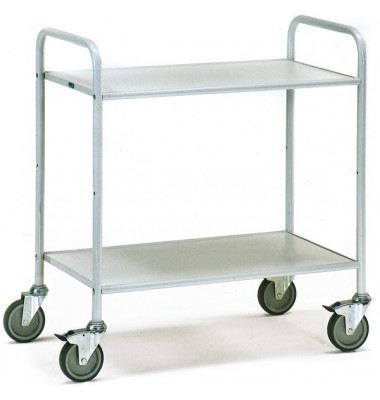 Bürowagen Ladefläche 800x500mm mit 2 Böden, pulverbeschichtet