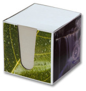 Zettelbox 9914, 90x90mm, inkl. 650 Notizzettel, 4-farbig sortiert, REC Papier, 100% Recycling Papier