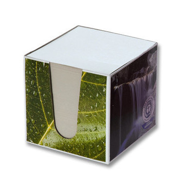 Zettelbox 9914, 90x90mm, inkl. 650 Notizzettel, 4-farbig sortiert, REC Papier, 100% Recycling Papier