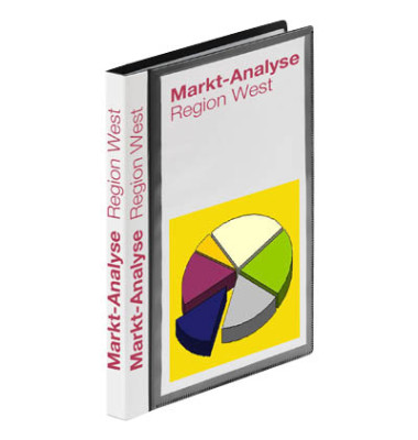 Sichtbuch 25025-30, schwarz, A5, mit 20 Hüllen, Polypropylen