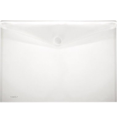 Dokumententasche - 40107-04, Din A3 quer, transparent farblos, Polypropylen (PP), Klettverschluss