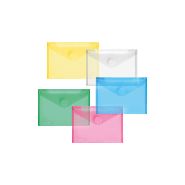 4250037421798 - Dokumententasche 40116-94 A6 quer transparent blau grün rot gelb und farblos Polypropylen (PP) Klettverschluss 4250037421798 10 Stück