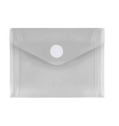 Dokumententasche - 40117-04, Din A7 quer, transparent farblos, Polypropylen (PP), Klettverschluss
